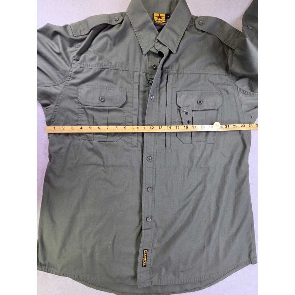 Propper Tactical Duty Shirt Mens Large Regular OD Green Long Sleeve Ripstop... - Picture 5 of 10